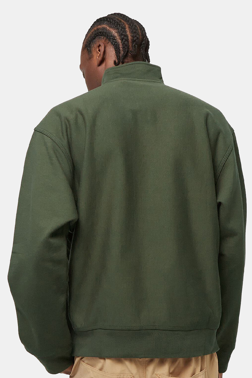 Carhartt Half Zip American Script Sweatshirt (Plant Green)