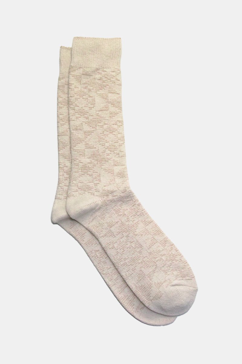 Anonymous Ism Quilt Knit Crew Socks (Off White) | Socks