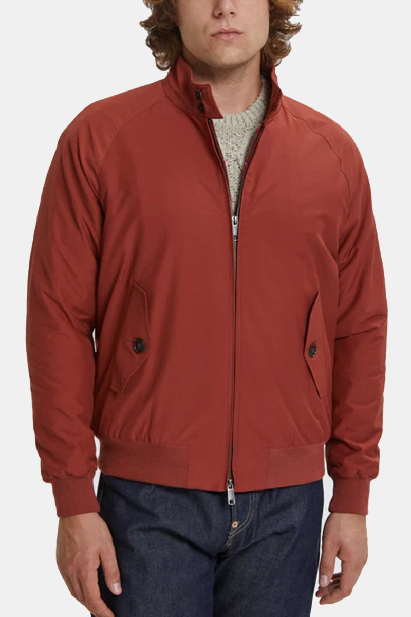 Baracuta G9 Classic Cotton-Blend Harrington Jacket (Brick Red) | Jackets