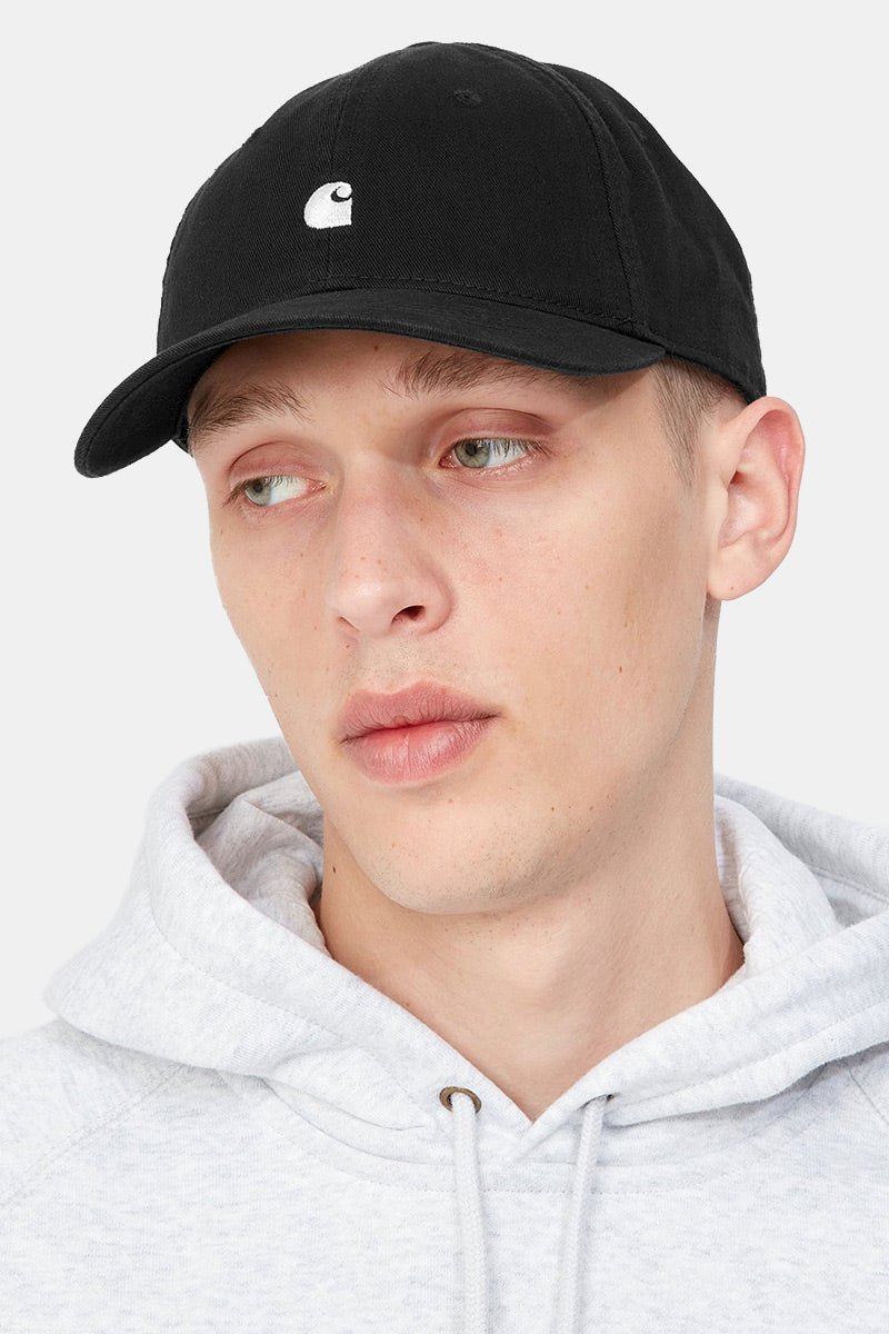 Carhartt WIP Madison Logo Cap (Black/White) | Hats