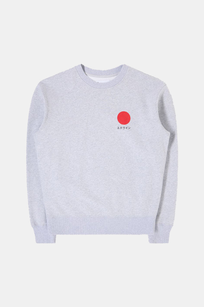 Edwin Japanese Sun Heavy Felpa Sweat (Grey Marl) | Sweaters