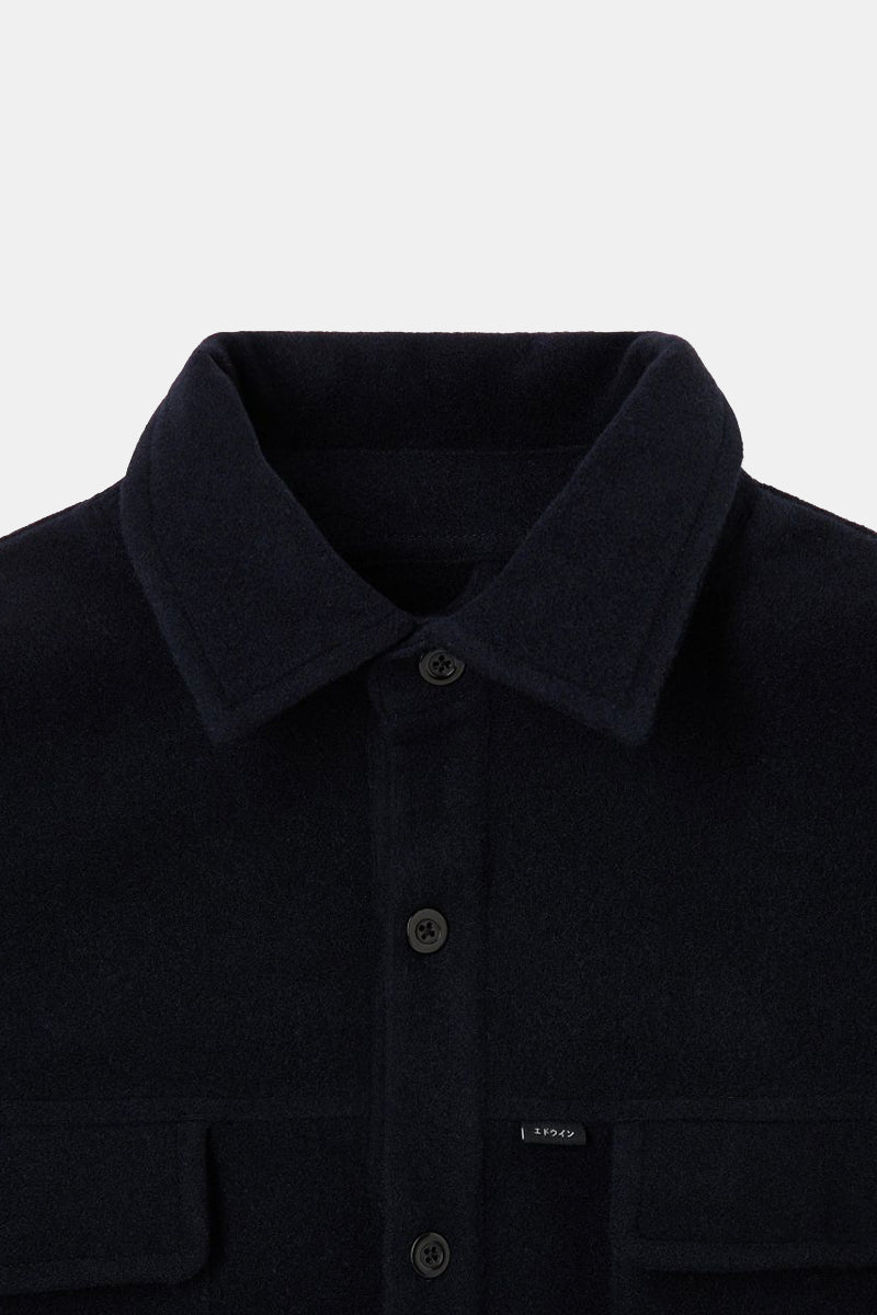 Edwin Jowen Long Sleeve Overshirt (Maritime Blue) | Shirts