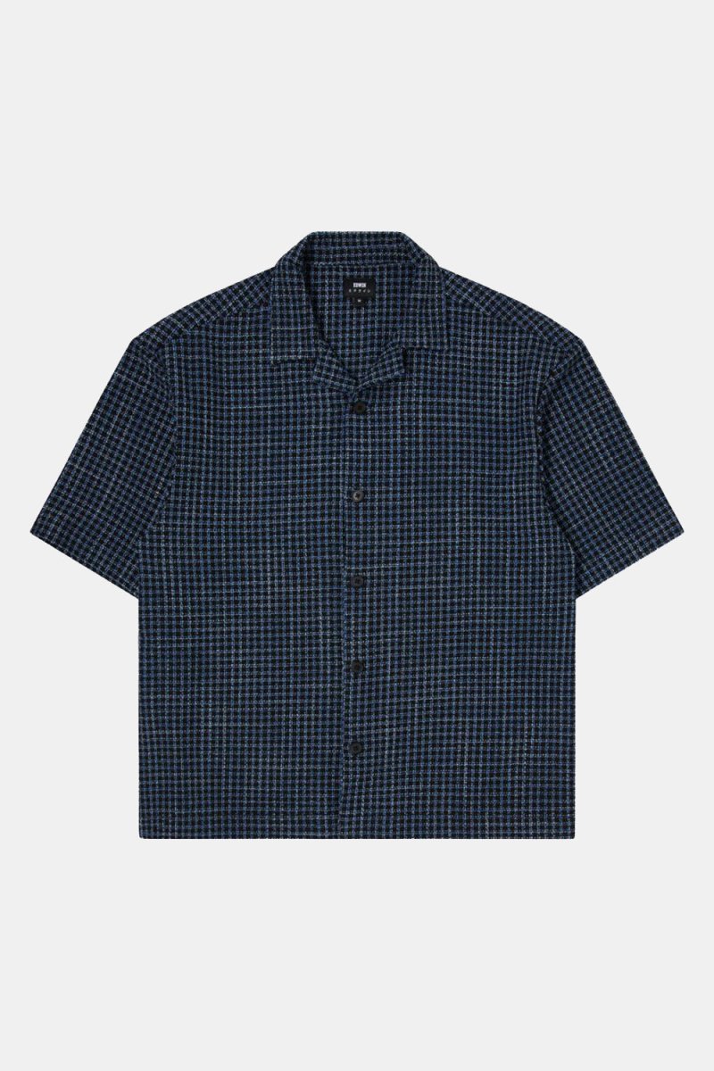 Edwin Saga Short Sleeve Shirt (Blue Dobby Check) | Shirts