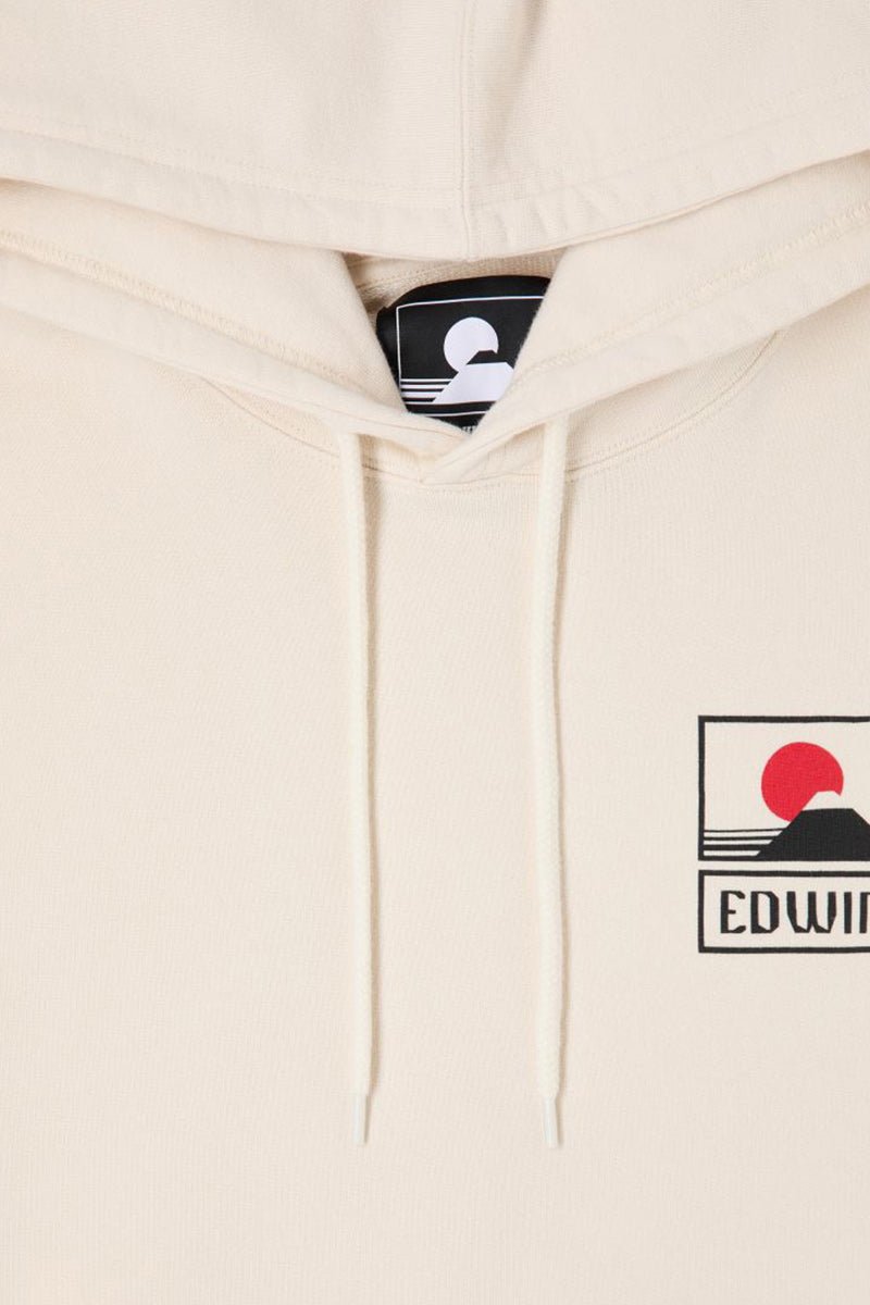 Edwin Sunset On Mount Fuji Hooded Sweatshirt (Whisper White) | Sweaters