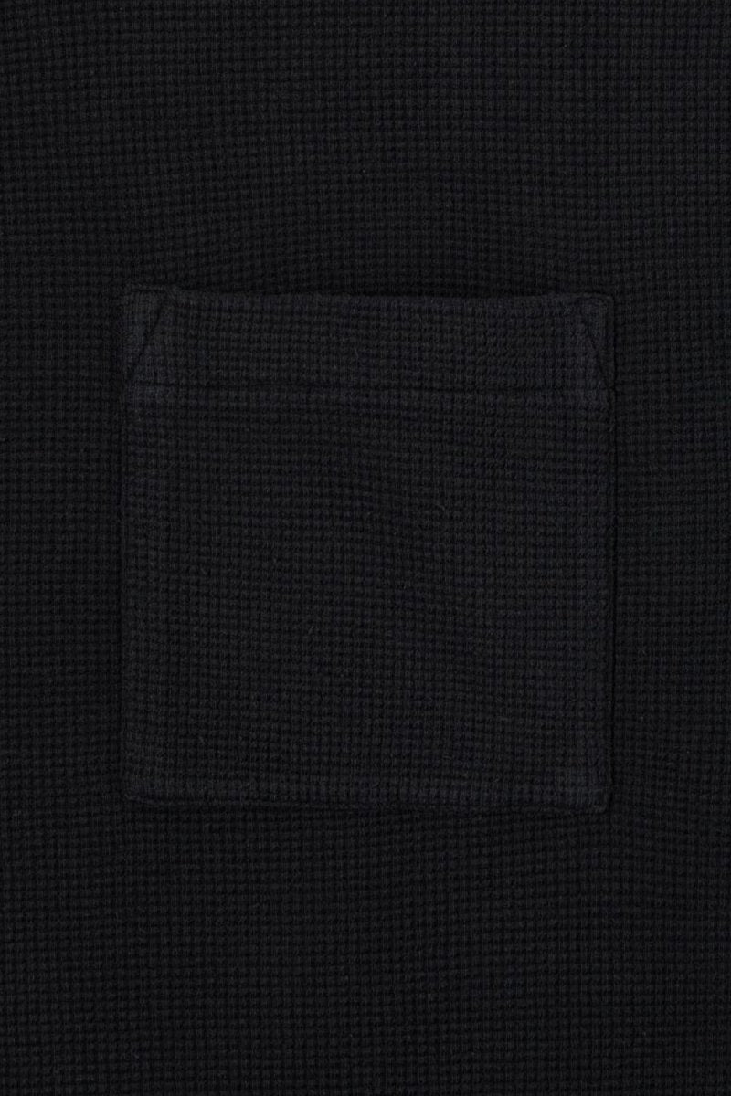 Edwin Waffle Dizzy II Long Sleeve T-shirt (Black) | Sweaters