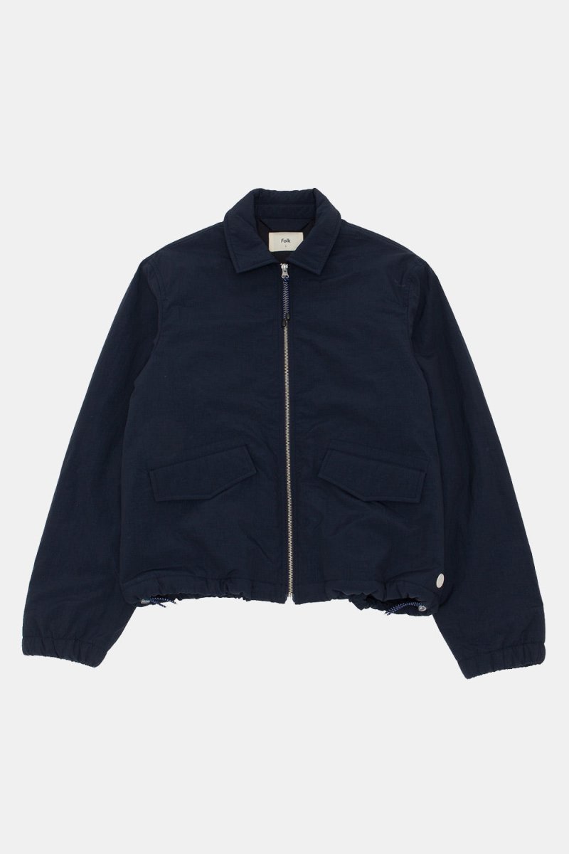 Folk Wadded Bomber Jacket (Navy Ripstop Nylon) | Jackets