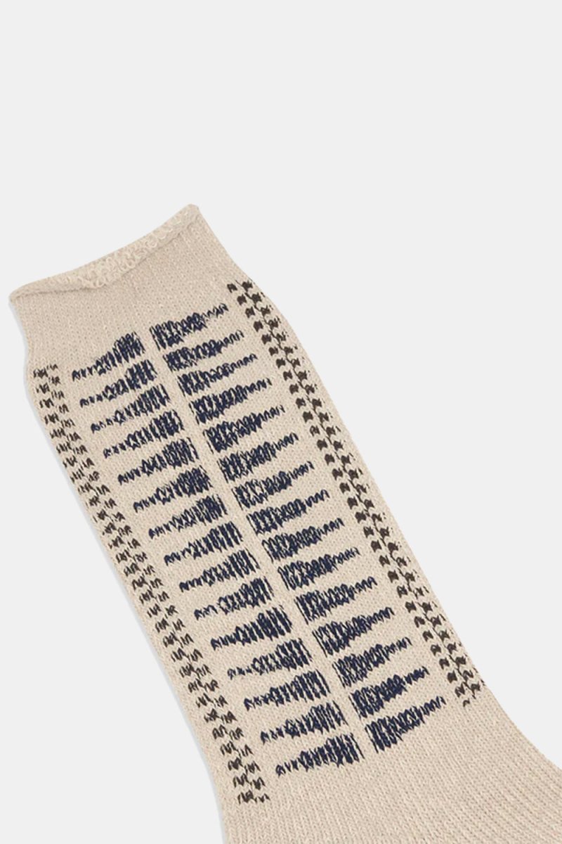Kinari Plating Pattern Crew Socks (Navy) | Socks