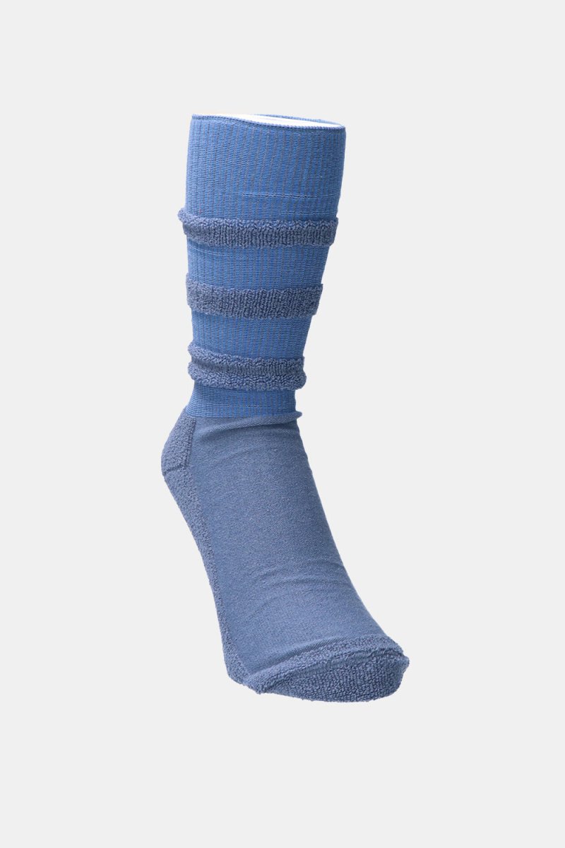 Kinari Recycled Cotton Face Pile Crew Socks (Blue) | Socks