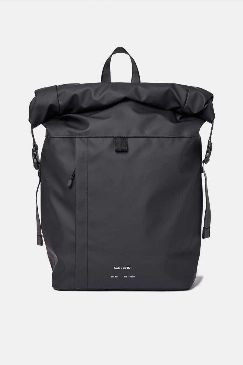 Sandqvist Konrad Water-Resistant Rolltop Backpack (Black) | Bags