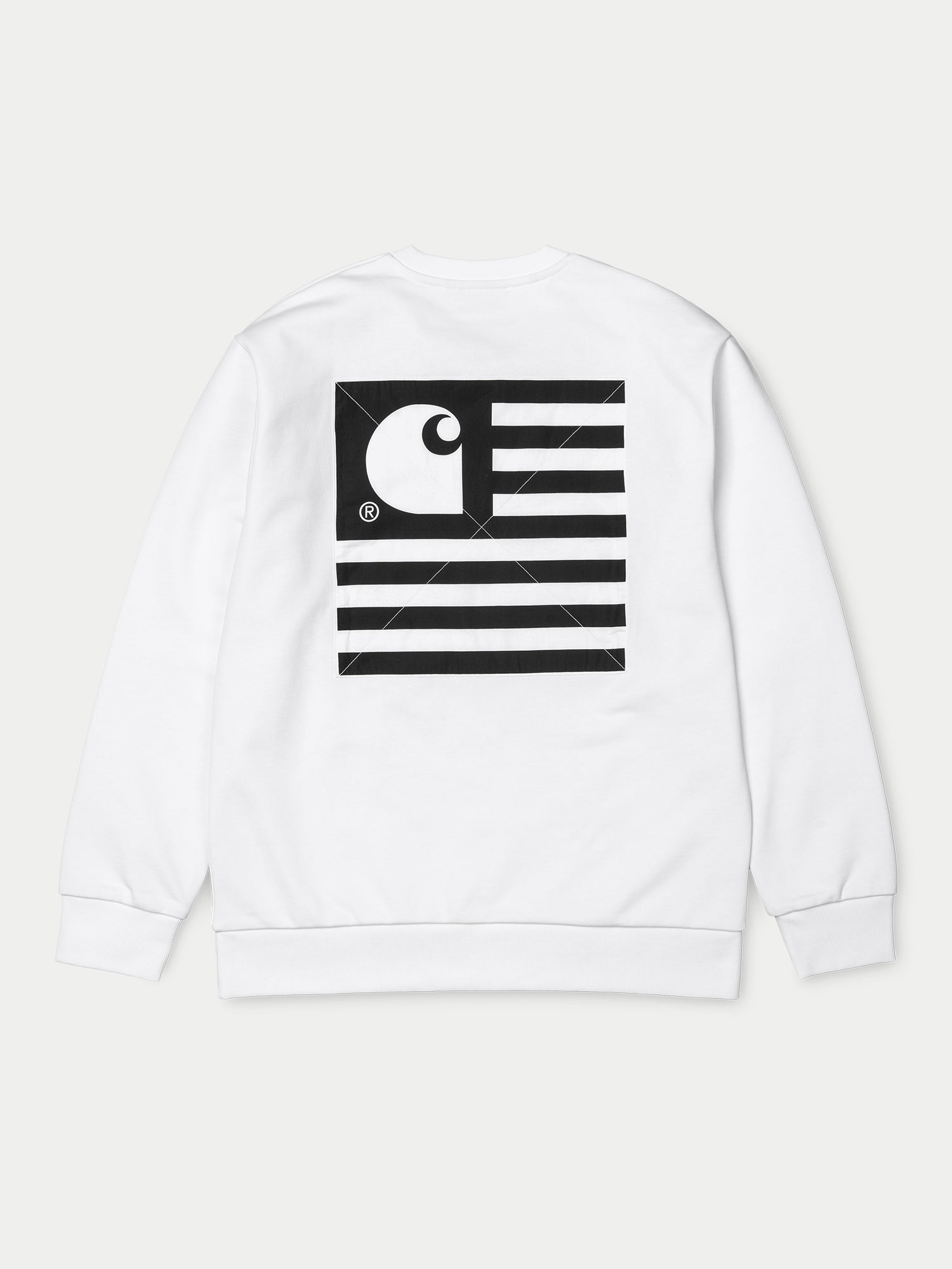 Carhartt WIP State Patch Sweatshirt (White) | Number Six