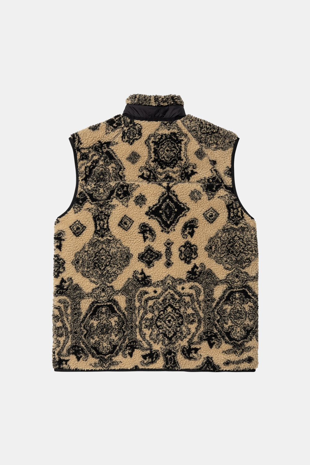 Carhartt WIP Prentis Vest Liner Verse Jacquard Fleece (Dusty Brown & Scoot Black) | Number Six